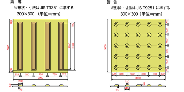 点字ブロック設計図 